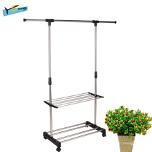 Rack de prendas de vestir Premium Rack de ropa de acero inoxidable flexible